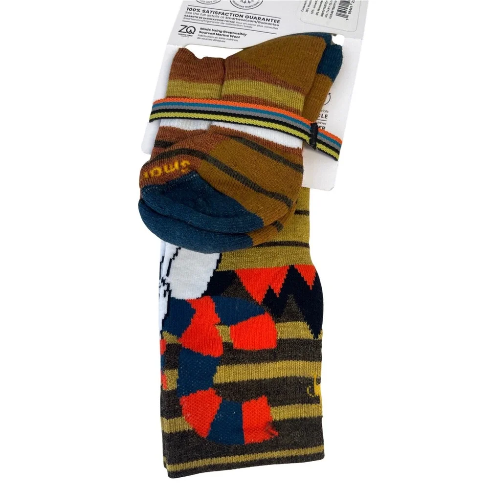Smartwool Kids Wintersport Yeti Merino Wool Socks Military Olive Medium NEW